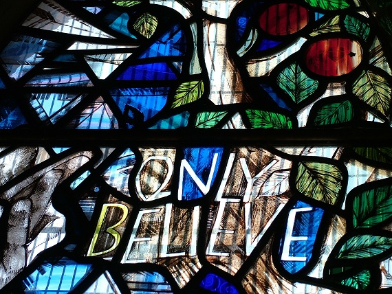 A detail from the Stell window in St Mary's